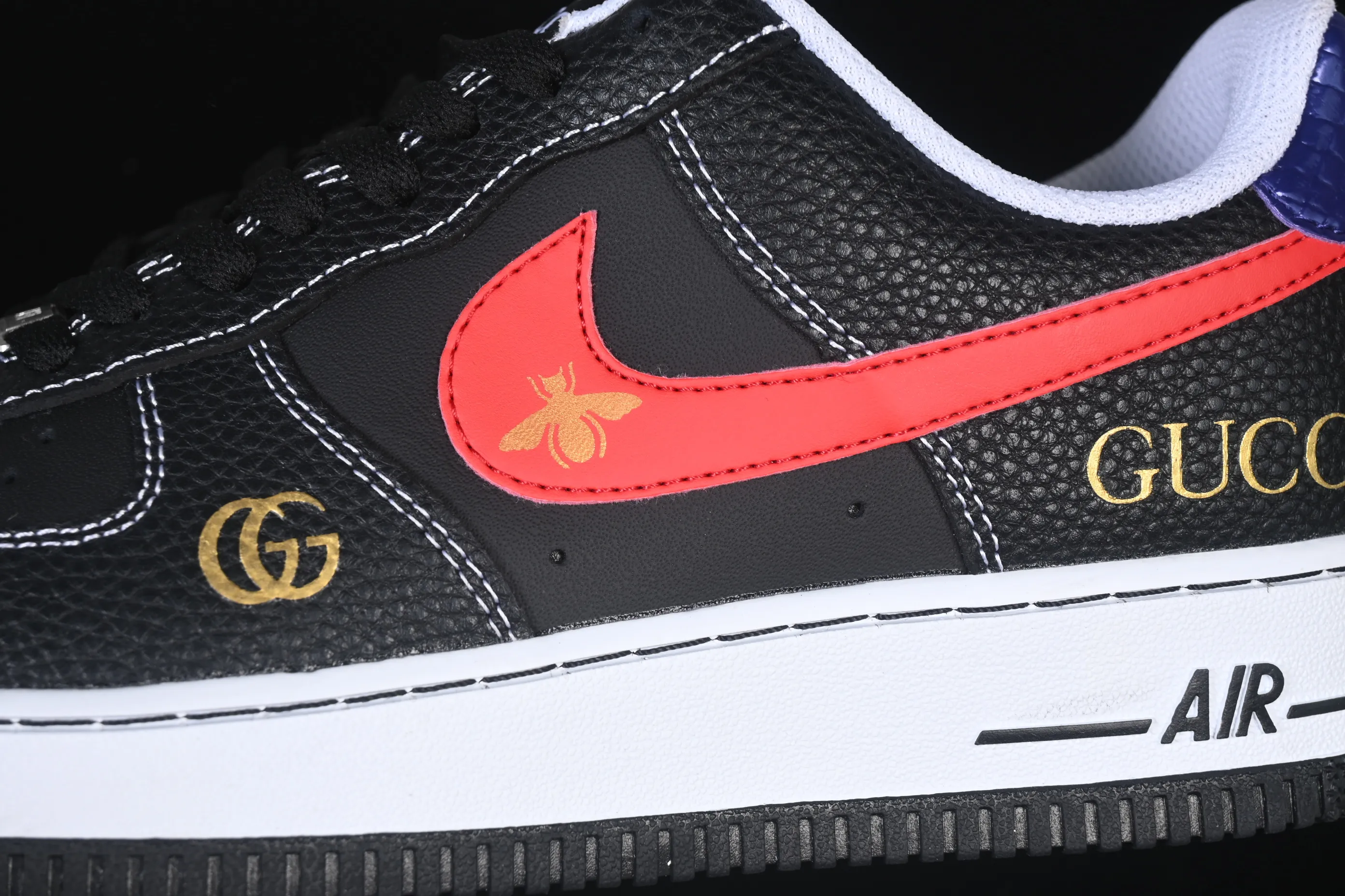 All categories Nk Air Force 1 Air Force series Nk Air Force 1 Low Air Force low-top Nike Air Force 1'07 Low Gucci joint black and red hook Air Force 1 low-top casual sneakers AH8462-001